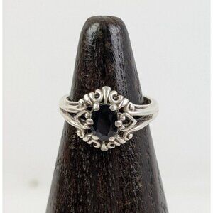 Sterling Silver 925 Black Onyx Ring Size 5.5